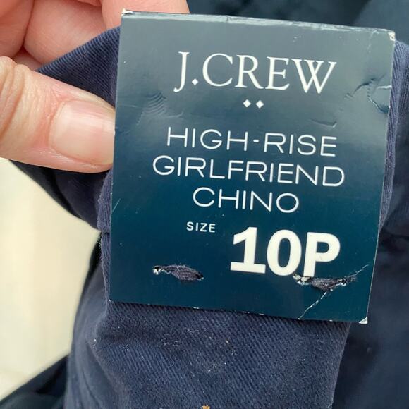 J.Crew High-rise girlfriend chino pant navy blue10P - Picture 7 of 7